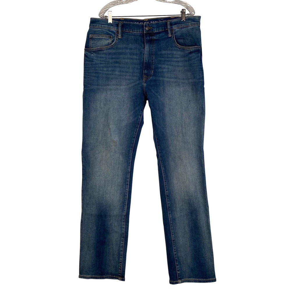 ARIZONA JEAN CO Mens Athletic Taper Jeans Blue Stretch Denim 38x34 Advance Flex